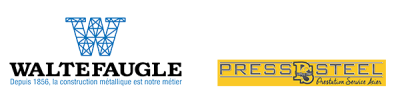 Logos Waltefaugle et Press-Steel, clients de V-STEEL